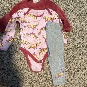 BABY GIRL WONDER WOMEN 3 PIECE OUTFIT